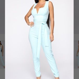 Sleeveless Jumpsuit- Mint